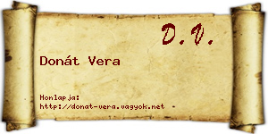 Donát Vera névjegykártya